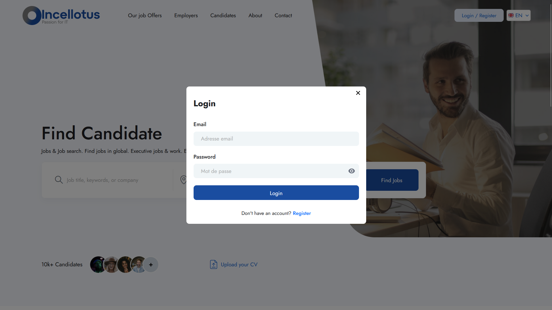 Career Incellotus - Login