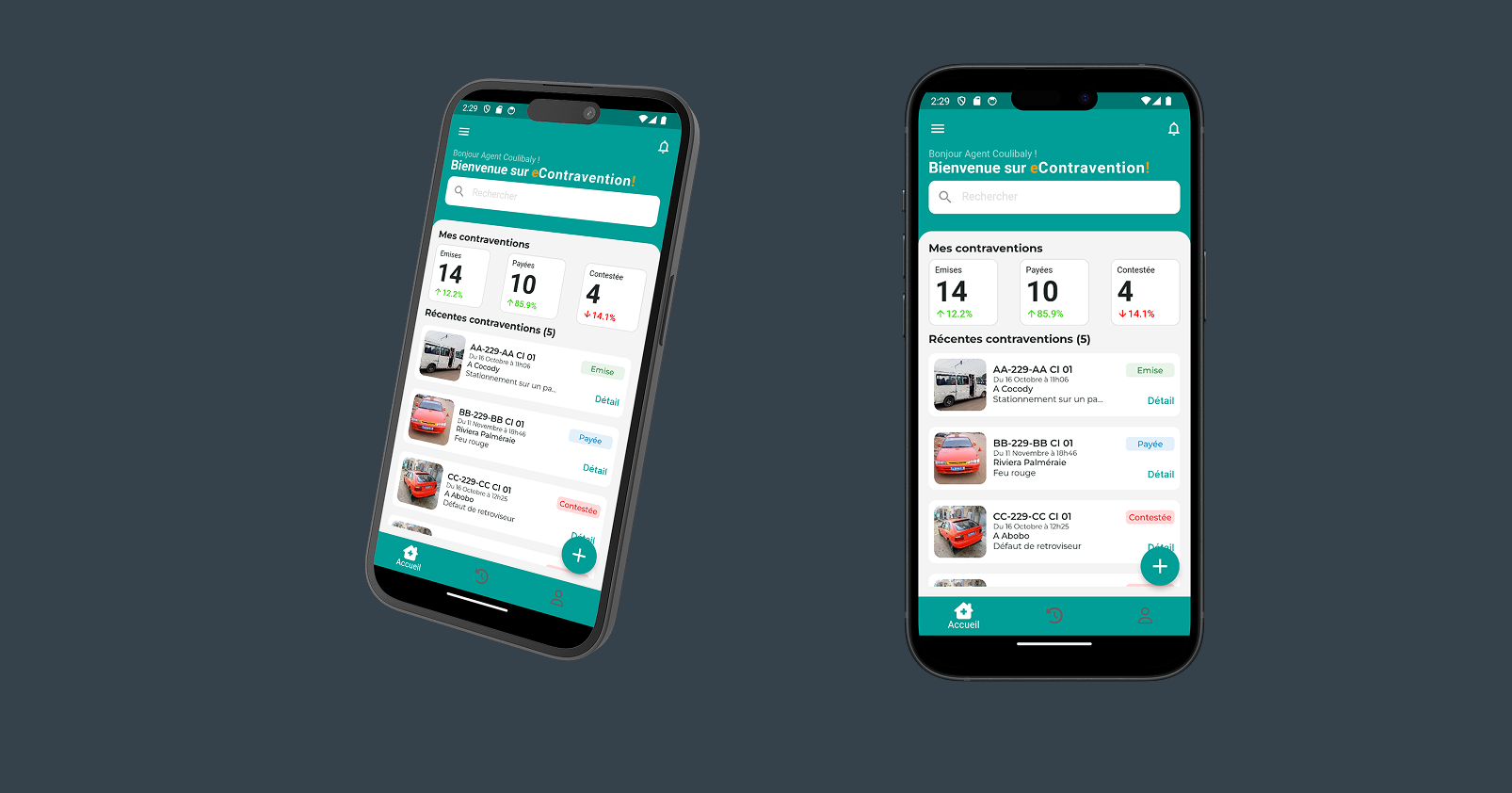 E-Contravention Mobile Dashboard
