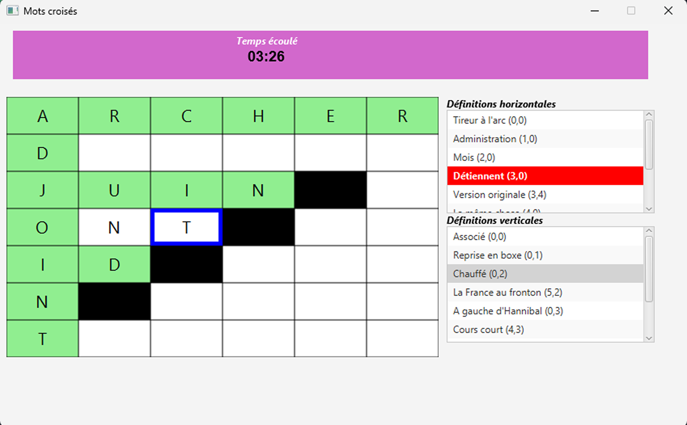 Mot Croisés - Desktop